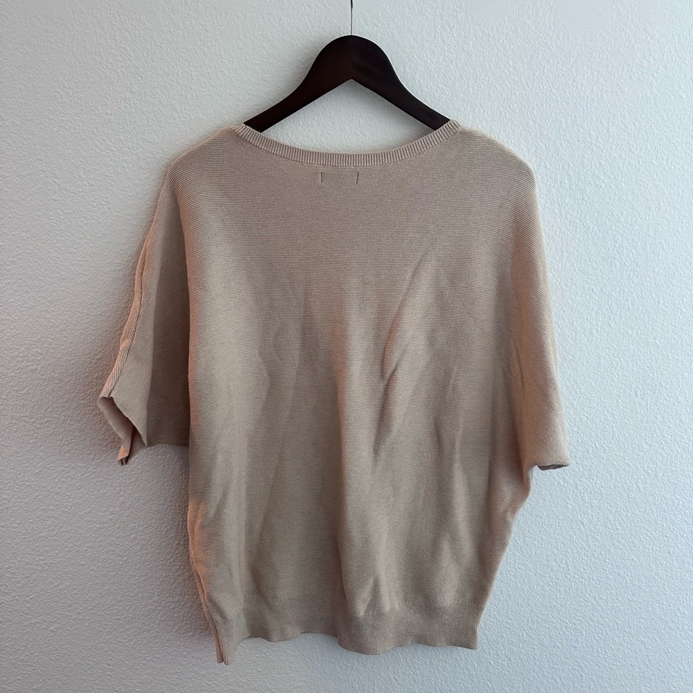 Quince Lightweight Cotton Cashmere Link-Stitch Dolman Sweater - Picture 7 of 7